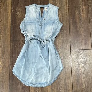 Holding Horses Sky Blue Denim chambray shirt dress 2P